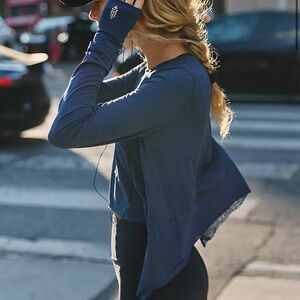 FP Movement by Free People Navy Tempo Long Sleeve Top
